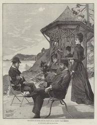 Der Prinz von Wales und seine Familie in Cap Martin, in der Nähe von Mentone